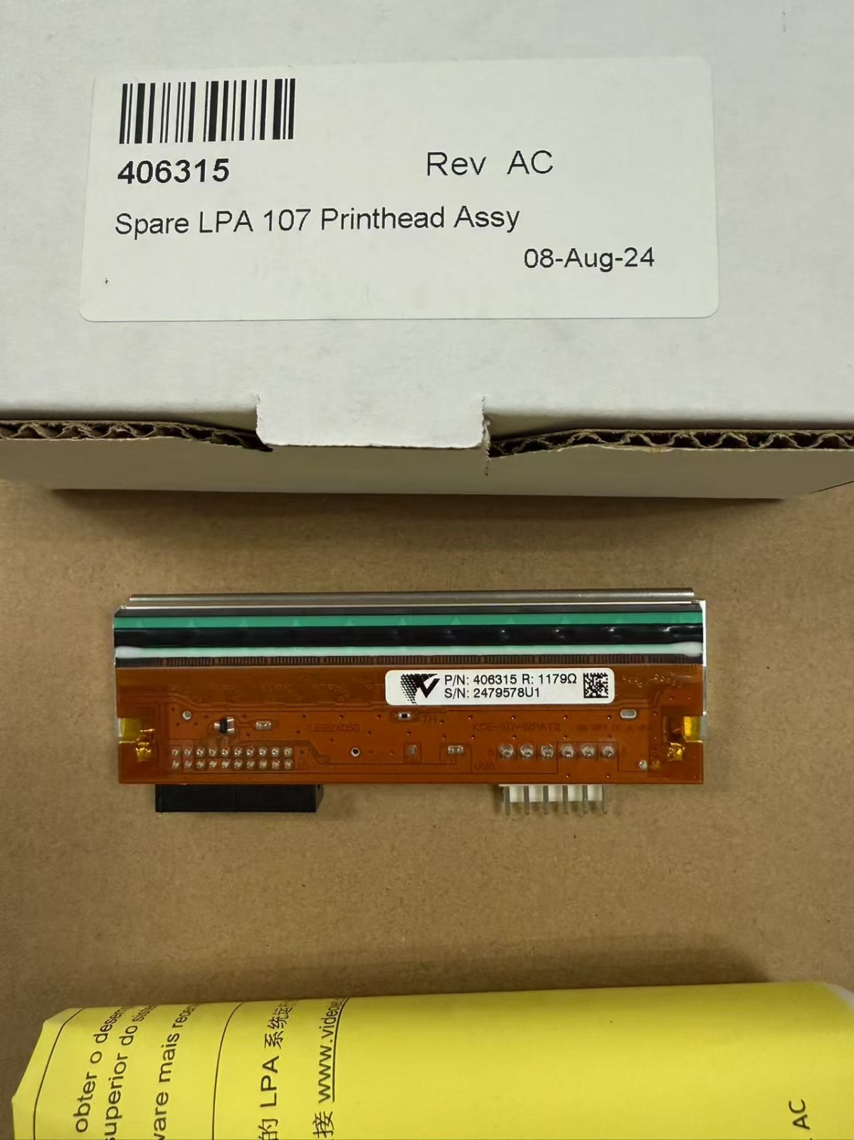 406315 LPA 107 Printhead Assembly