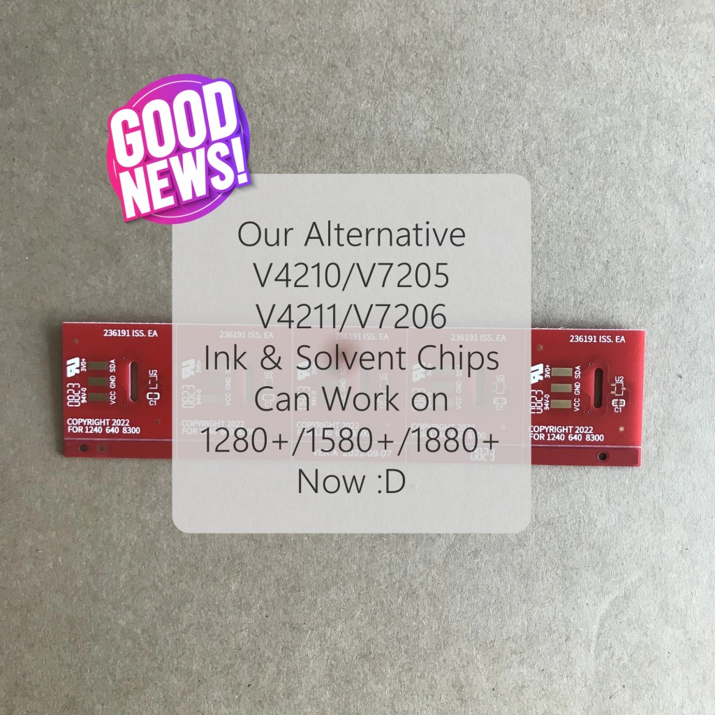 Alternative Ink Solvent Chip Works On 1280+ 1580+ 1880+